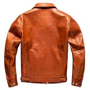 Chaqueta Bomber de Cuero Genuino para Hombre al por Mayor, Larga, de Lona, Impermeable, Transpirable, con Forro de Algodón, Color Personalizado, Estilo Motociclista - Product Image 2