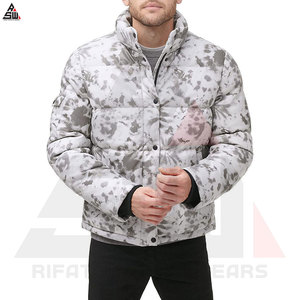 New Style Customized Winter Bubble <b>Jacket</b> for Men High Quality Sublimation Transfer Print Custom Logo Design Cotton Blend - Product Image 4