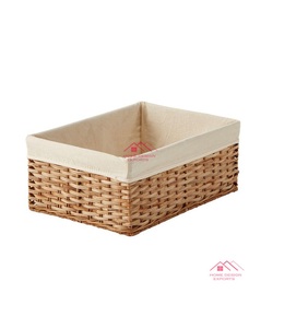 Panier de fleurs tissé aux algues de décoration avec poignée pour sac fabriqué à partir de rotin de style campagne fait à la main - Product Image 4