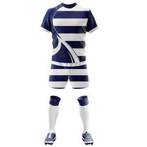Alta calidad transpirable Rugby uniforme tiras Jersey bordado cosido Logo Rugby uniforme - Product Image 5