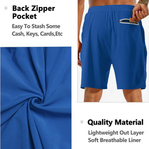 Pantalones de chándal atléticos de alta calidad para hombre, pantalones cortos con estampado de algodón 100%, pantalones deportivos informales de calle con patrón sólido para hombre - Product Image 5