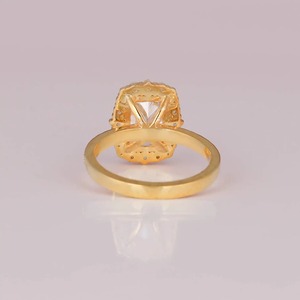 แหวนหมั้น2.7CT สำหรับผู้หญิงแหวนแต่งงาน10/14/18K รัศมีทองสำหรับปลูกในแล็บเครื่องประดับแฮนด์เมด - Product Image 4