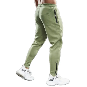Pantalones Deportivos para Hombre, Color Beige, Cintura Elástica, con Bolsillos Laterales, Transpirables, Casuales, para Otoño, de Peso Medio, Tejido de Poliéster y Algodón - Product Image 2