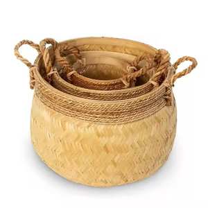 Eco-Friendly Customized Clothing Storage <b>Baskets</b> Vietnam's Natural Woven <b>Bamboo</b> <b>Baskets</b> - Product Image 5