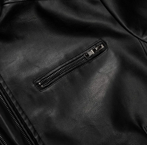 Vestes d'hiver décontractées pour hommes en cuir et toile respirantes, vertes, effet vieilli, à prix ajustable, haute qualité - Product Image 4