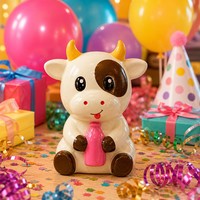 Jouet Squishy Vache Mignonne en PU à Remontée Lente, Anti-Stress et Décompression pour Adultes, Vente en Gros