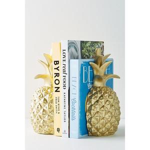 Serre-livres en métal doré de qualité supérieure avec forme d'ananas, parfaits pour une décoration de table élégante et l'organisation de la maison - Product Image 1