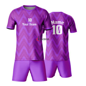 Customized Personalized Football Training Jersey <b>Short</b> Sleeve and <b>Shorts</b> Uniform <b>Polyester</b> Fabric Soccer Uniforms for Adults - Product Image 5