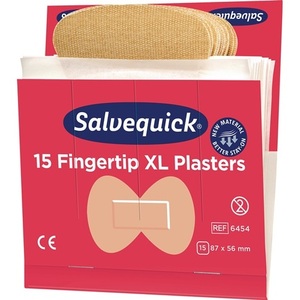 Salvequick Elastic <b>Plaster</b> Strips 6 Refill Packs of 15 Strips Each Band <b>Aids</b> Product Category - Product Image 1