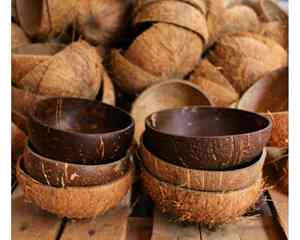 Bol décoratif fait à la main en coquille de noix de coco du Vietnam idéal pour les cadeaux et l'utilisation sur table - Product Image 3