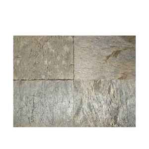 Pierre d'ardoise naturelle argentée brillante de dernière conception pour la décoration de sol de mur de salle de bains - Product Image 3