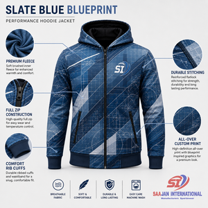 Sudadera con capucha de diseño personalizado con cremallera completa, estampado gráfico integral, ropa urbana, proveedor mayorista de ropa con etiqueta privada OEM - Product Image 5