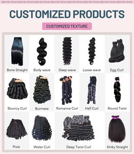 Cheveux bouclés à la mode tenant des boucles longues qualité supérieure extensions de cheveux bruts purs non transformés tisse des perruques frontales - Product Image 6