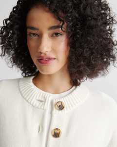 Personalizado de alta calidad 100% algodón de gran tamaño de plumas de punto Jacquard abrigos botones de las mujeres cárdigan largo suéteres - Product Image 6