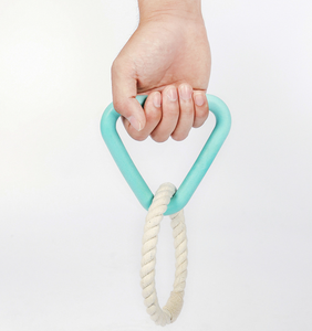 Triangle Dog Tug <b>Toy</b> Silicone <b>Interactive</b> Chew <b>Toy</b> Durable Pet Training Pull <b>Toy</b> Daily Teeth Cleaning - Product Image 6