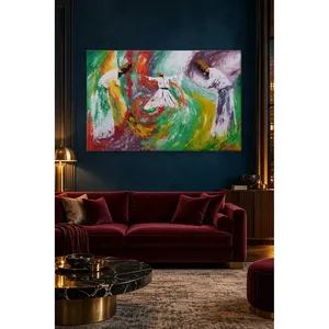 Impression sur toile Fida Green Red Three Whirling Dervishes in a Vortex - Product Image 1