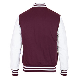 Wholesale 2025 <b>White</b> and Marron Varsity Men's <b>Jackets</b> Embroidered Regular <b>Jacket</b> for Man Custom Made Design Men Varsity <b>Jacket</b> - Product Image 6