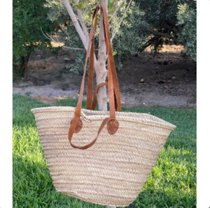 Panier marocain artisanal de qualité supérieure | |   Sac en paille marocain - Product Image 1