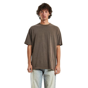 Camiseta de Alta Calidad 100% Algodón, Cuello Redondo, Manga Corta, Ajuste Holgado, Peso Pesado 300g, Hombros Caídos, Estampado Personalizado para Hombre - Product Image 1