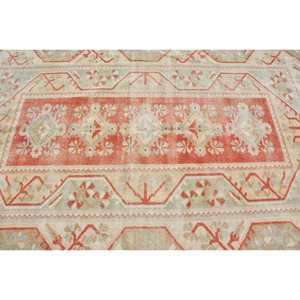 Alfombra turca Vintage, diseño de retazos rojo y verde, área grande, de lana Material rectangular de 9x12, respaldo de látex para entrada, pasillo, sala de estar - Product Image 5