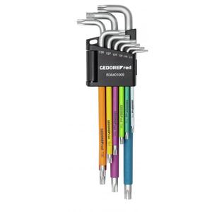 Juego de Destornilladores Torx Angulares Gedore de 9 Piezas con Codificación por Colores - Product Image 1