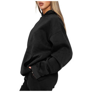 Sweat à capuche vintage en polyester/coton, best-seller de l'hiver, broderie personnalisée, haute qualité, unisexe, polaire brossé - Product Image 4