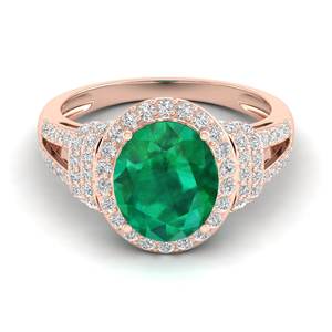 Anillo de Compromiso de Plata de Ley 925 con Moissanita al por Mayor de REYES, Corte Ovalado de 3.85 Quilates, Anillo Solitario con Gema Esmeralda para Mujer - Product Image 6