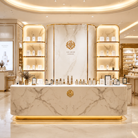 Espositore a LED per Bar, Arredamento per Saloni, Espositore per Profumi da Esterno, Vetrina per Ristoranti, Arredamento Personalizzato per Saloni di Bellezza