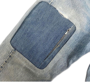 Jeans personnalisé de haute qualité en denim 100% coton avec poche cachée et fermeture éclair pour hommes - Product Image 5