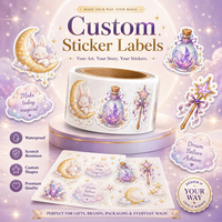 Autocollants holographiques personnalisés de dessins animés, décalcomanies en vinyle découpées sur mesure avec logo, autocollants imperméables de forme irrégulière pour la marque