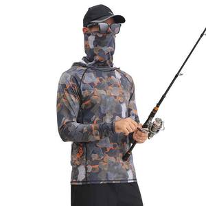 Camisetas de pesca con protección UV UPF 50 + para hombre, camisetas de pesca con capucha de manga larga de secado rápido, diseño personalizado - Product Image 3