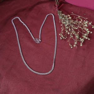 ART PALACE Collier chaîne à maillons argentés, tendance, pour usage quotidien, pour hommes et femmes, styles maillons gourmette, serpent et corde, du Rajasthan - Product Image 1
