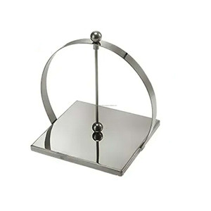 Custom Price Stainless Steel <b>Napkin</b> Holder Table Organizer Smooth for Western Restaurants Square <b>Silver</b> - Product Image 3