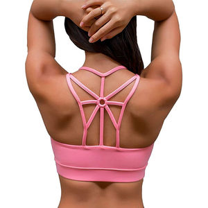 Soutien-gorge de sport sexy pour femmes XS-XL avec coussinets amovibles, motif imprimé, push-up et doublure en spandex, respirant, haut de sport - Product Image 2