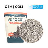 VapoCat Sojabonen & Erwtenvezel Tofu Kattenbakvulling Spoelbaar Snelklonterend Weinig Verspreiding 99% Stofvrij Fruitgeur 5-6L Groothandel
