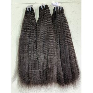 Vente en gros de boules de cheveux humains vietnamiens vierges naturels de 17 pouces crépus droits non traités à cuticules alignées - Product Image 4