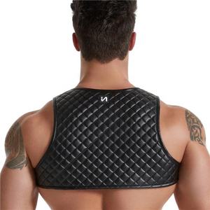 Harnais en cuir réglable pour hommes, tenues tricotées respirantes de festival de discothèque pour la fête, déclaration de mode audacieuse, style sexy - Product Image 2