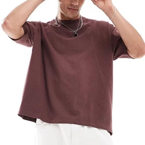 T-shirts décontractés pour hommes en coton 100% couleur unie, 220 g/m², coupe épaules tombantes, personnalisables, séchage rapide et respirants – Grande Vente - Product Image 2