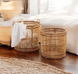 Cesta de ratán tejida a mano duradera y elegante de primera calidad con asas Cesta de lavandería Cesto de ropa sucia Cesta Organizador de lavandería - Product Image 4