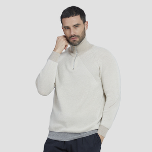 Pull en maille à col roulé pour homme PAOLO NERO, manches longues, hiver, cachemire écologique, fil teint anti-boulochage, fabrication ODM en Italie - Product Image 1