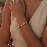 Bracelet Spirituel en Émail Plaqué Or 18K Laiton Vintage, Bijou Spirituel, Cadeau, Bijou Tendance, Bracelet Personnalisé