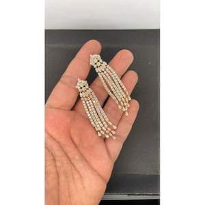 Boucles d'oreilles en diamant naturel taille brillant véritable, or 14 carats, certifiées IGI, bijoux élégants pour mariée - Product Image 3