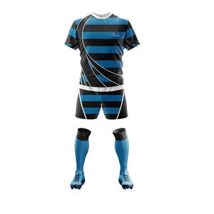 Ensemble de maillots de rugby professionnels 100% polyester à séchage rapide et respirant uniforme personnalisable nom de l'équipe - Product Image 2