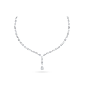 Descubra el elegante collar de tenis Lariat con diamantes cultivados en laboratorio mixtos perfecto para regalar y momentos especiales - Product Image 2