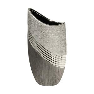 Designer moderne élégant décoration de mariage métal aluminium vase à fleur taille personnalisée à la mode couleur foncée nouvel accessoire de mariage personnalisé - Product Image 5