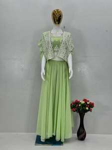 ชุดเสื้อโคติแบบดั้งเดิมสำหรับงานเลี้ยง พร้อมชุดสูทปักลายประดับเลื่อมและกระจกแท้ ผ้าจอร์เจตต์แห้งเร็ว ใส่ได้ทุกฤดู - Product Image 2