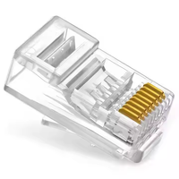 Rg45 Conector Cat5e RJ 45 8P8C LAN Câble Fil Utp Passe À Travers RJ45 Pince À Travers La Prise Cat 6 Rj45 Connecteur Cat6