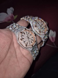 Hip Hop Diamond Watch Luxury Roman Dial VVS Moissanite Reloj de acero inoxidable Iced Out Moissanite Relojes - Product Image 3