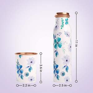 Budget Friendly Printed Copper <b>Bottle</b> Polished Finish <b>Water</b> <b>Bottle</b> for Daily Drinking Premium Look Printed Copper <b>Bottle</b> - Product Image 6