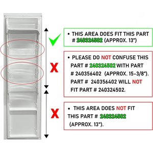 240324502 New Plastic Door Bin <b>Shelf</b> Compatible with Frigidaire for Kenmore Electrolux Refrigerator Parts for Household Use - Product Image 4